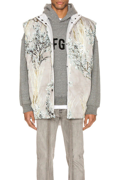 MIEDO DE DIOS Talla XL Chaleco reversible extragrande de camuflaje gris