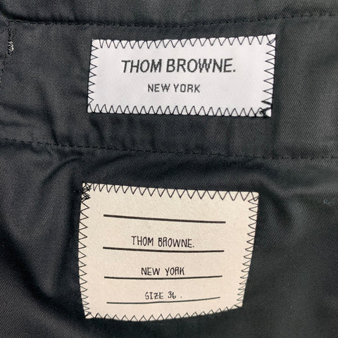 THOM BROWNE Size S Navy Cotton Cropped Casual Pants
