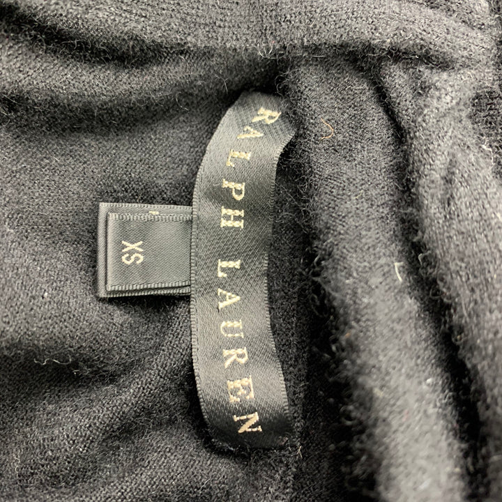 RALPH LAUREN Black Label Size XS Black Cashmere / Polyester Criss-Cross Pullover