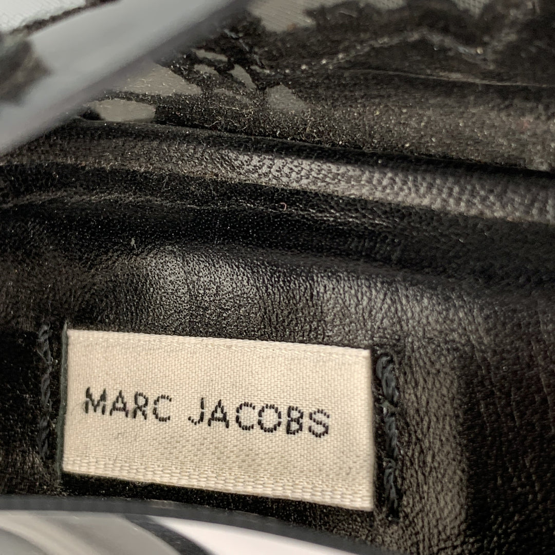 MARC JACOBS Size 7.5 Black Lace Acetate Flats