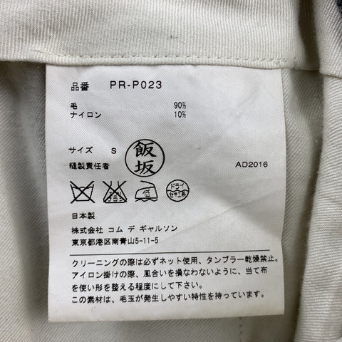 COMME des GARCONS HOMME PLUS Size S Grey Stitched Wool Blend Dress Pants