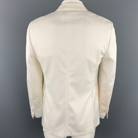NEIL BARRETT Size 42 White Tencel Blend Peak Lapel Sport Coat