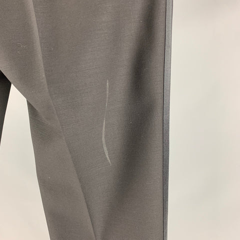 DOLCE & GABBANA Size 28 Black Wool Tuxedo Dress Pants