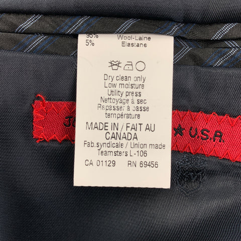JOHN VARVATOS * U.S.A. Size 42 Regular Navy Notch Lapel Sport Coat