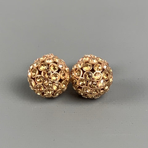 DIOR Rose Gold Crystal Earrings