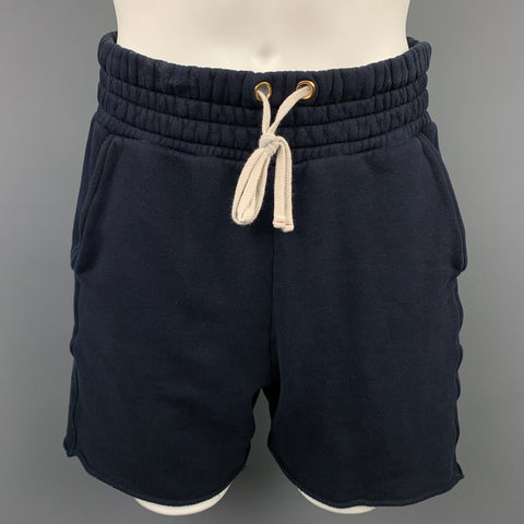 LES TIEN Size S Navy Cotton Sweatpants Shorts
