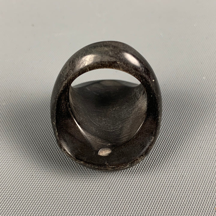 HENRY BEGUELIN Black Silver Horn Snake Ring