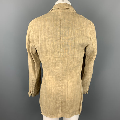 ETRO Size M Khaki Linen Notch Lapel Sport Coat
