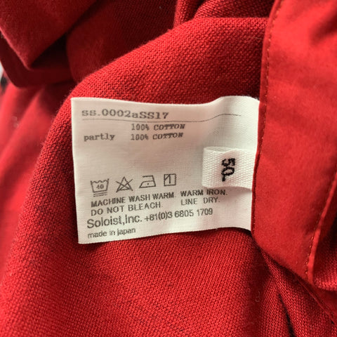 TAKAHIROMOIYASHITA The Soloist Size M Red Black Checkered Cotton Wrap Long Sleeve Shirt