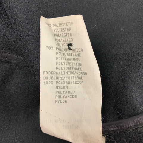 ARMANI COLLEZIONI Talla 6 Chubasquero con cinturón en mezcla de poliéster negro