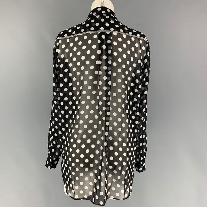 MCQ by ALEXANDER MCQUEEN Size S Black White Not Listed Polka Dot Shirt