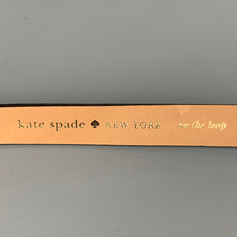 KATE SPADE Cinturón flaco de cuero dorado talla S