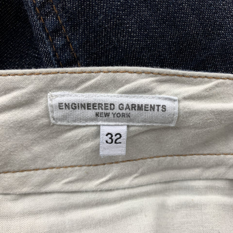 ENGINEERED GARMENTS Size 32 Indigo Contrast Stitch Cotton Zip Fly Jeans