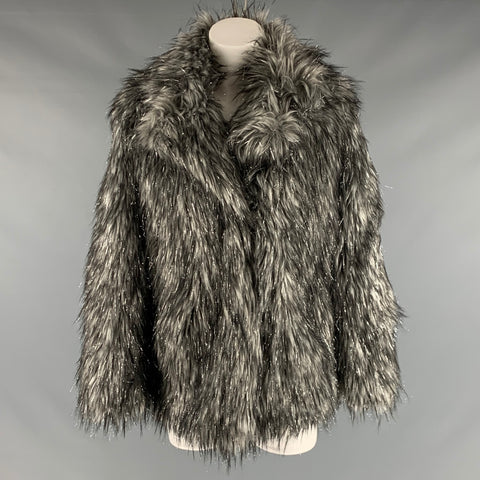 MICHAEL by MICHAEL KORS Taille S Veste en fausse fourrure gris noir