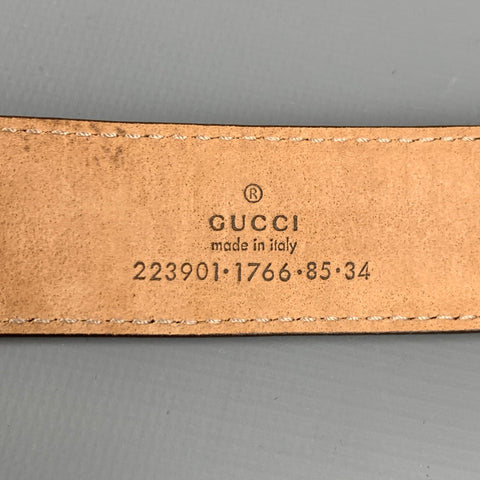 GUCCI Size 34 Brown Alligator Belt