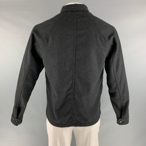 APOLIS GLOBAL CITIZEN Size L Black Grey Nailhead Wool Blend Jacket
