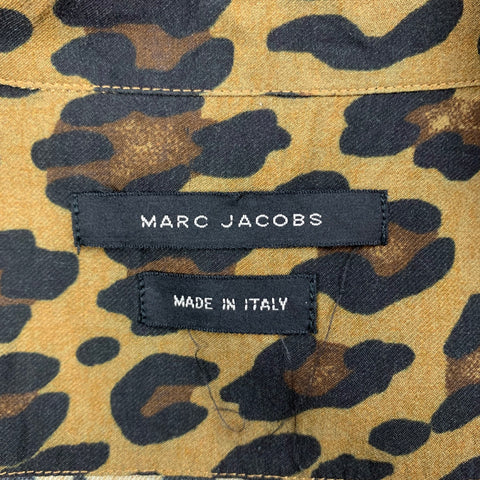 MARC JACOBS Size M Brown Beige Animal Print Viscose Camp Short Sleeve Shirt