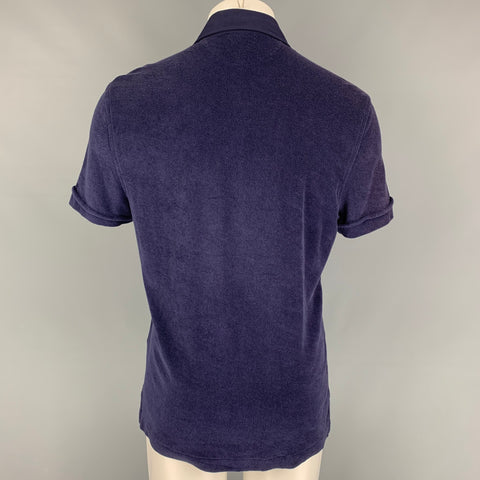 TOM FORD Size M Purple Cotton Long Placket Polo