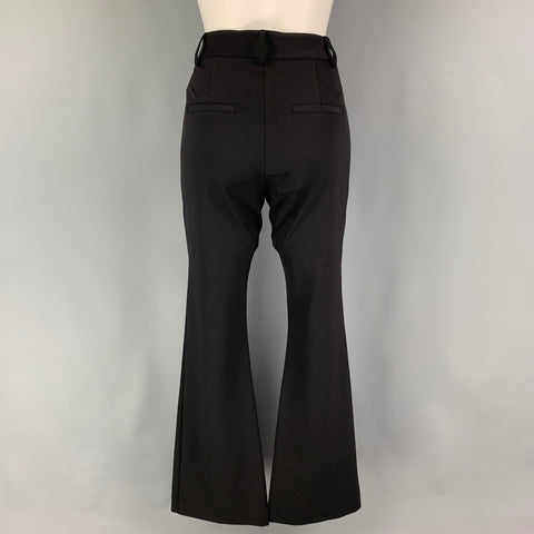 VERONICA BEARD Size 4 Black Nylon Wide Leg Hibiscus Dress Pants