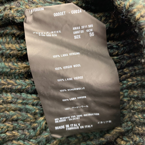 PRADA Size XL Green Olive Knitted Virgin Wool Sweater