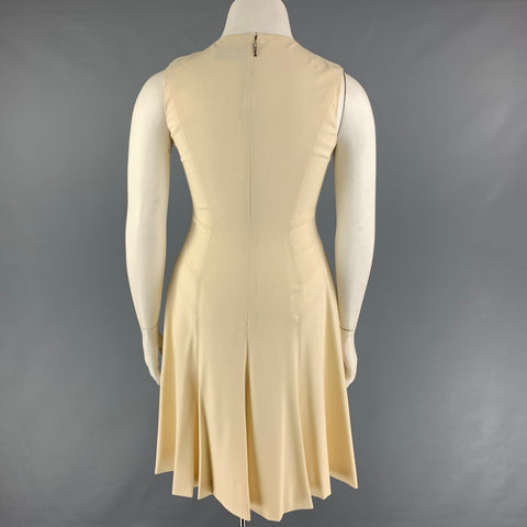 PRABAL GURUNG Size 10 Cream Wool A-Line Dress