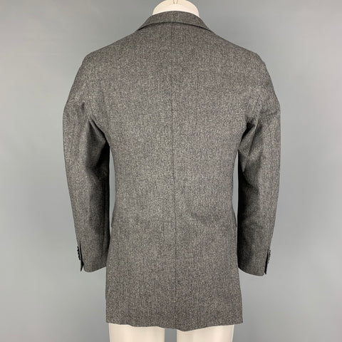 L.B.M. 1911 Size 34 Grey Heather Virgin Wool Notch Lapel Sport Coat