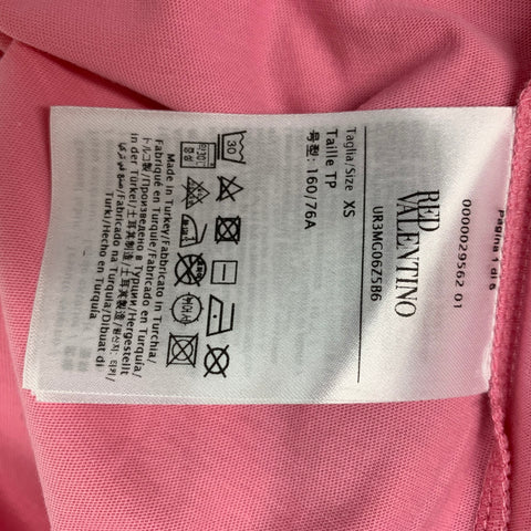 RED VALENTINO Size XS Pink Graphic Cotton Crew-Neck T-shirt