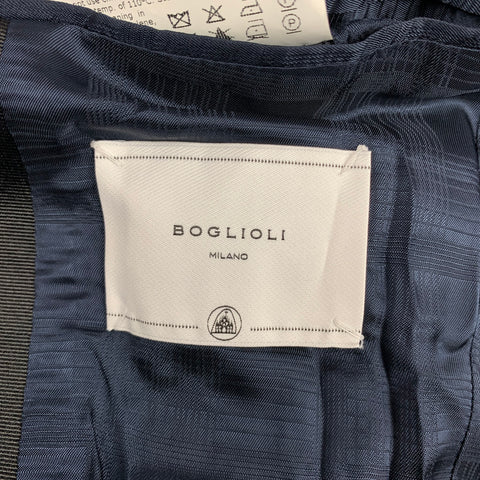 BOGLIOLI Size 42 Regular Purple & Black Velvet Cotton Sport Coat