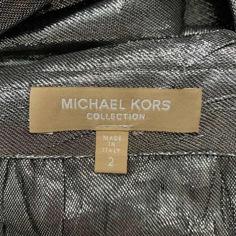 MICHAEL KORS COLLECTION Taille 2 Blouse métallisée en polyester et soie argentée