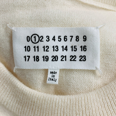 MAISON MARGIELA Taille M Pull à col rond crème