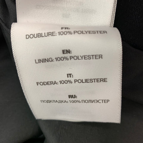 SOIA & KYO Size XL Black Wool Polyester Detachable Hood Coat