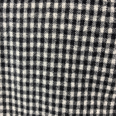 MACKINTOSH Size L Black & White Checkered Wool Coat