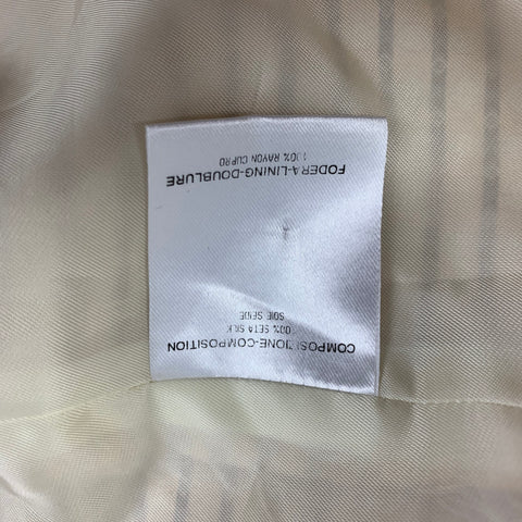 ALEXANDER MCQUEEN Size 40 Beige Jacquard Silk Buttoned Vest