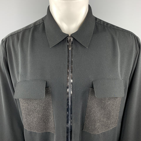 MARITHE+FRANCOIS GIRBAUD Talla S Chaqueta ligera de poliéster con cremallera negra