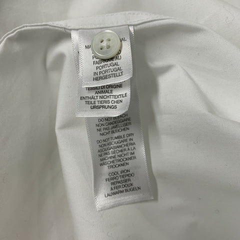 PAUL SMITH PS by Size M White Solid Cotton Button Up Long Sleeve Shirt