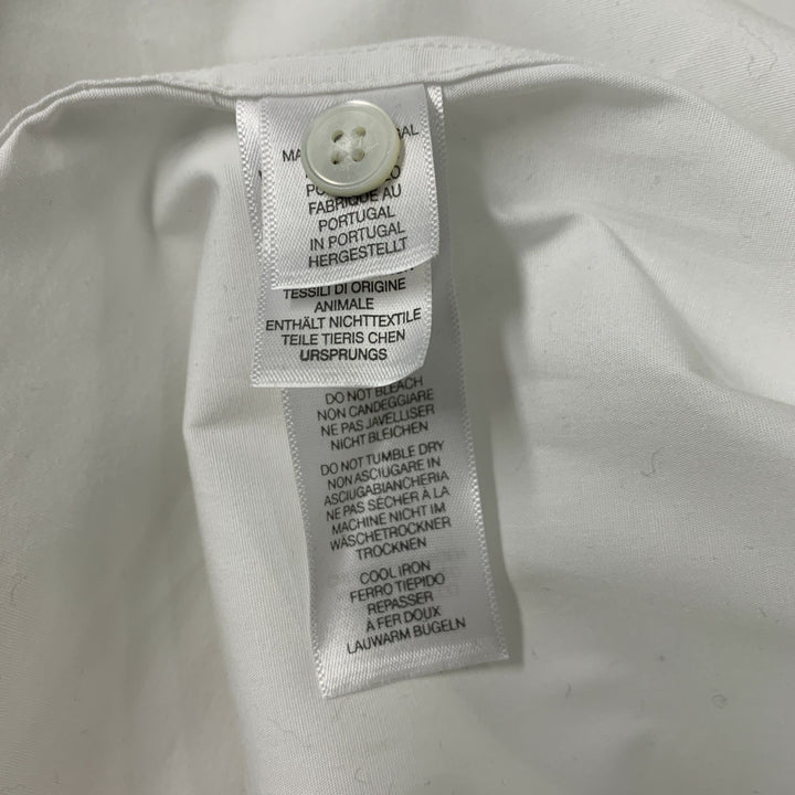 PAUL SMITH PS by Size M Camisa blanca de manga larga con botones de algodón sólido