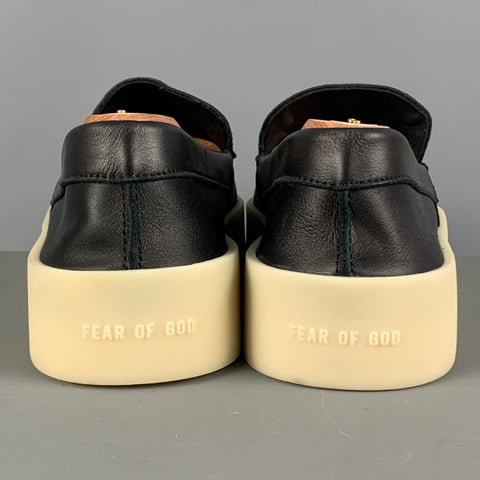 FEAR OF GOD Size 11 Black Slide Loafers
