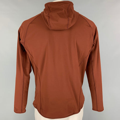 ARCTERYX Size L Brown Polyester Adahy Hoody Sweatshirt