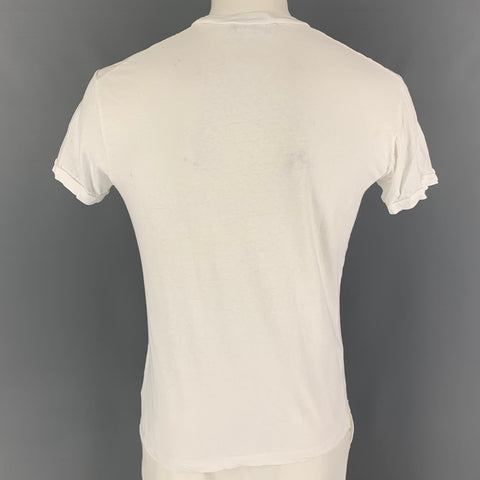 DSQUARED2 Size XL White D2 Graphic Cotton  T-shirt
