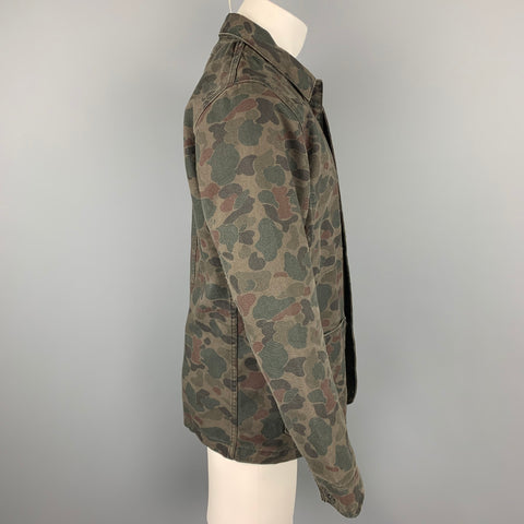 LEVI'S Size M Size M Olive Camouflage Cotton Worker Jacket