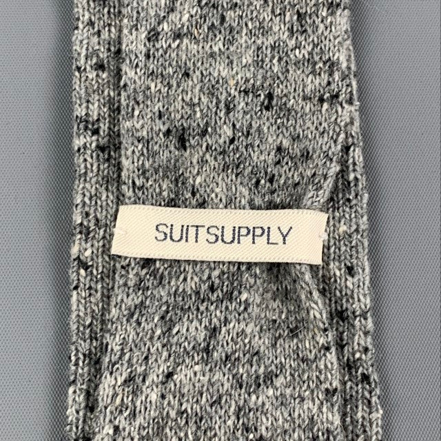 SUIT SUPPLY Cravate tricotée grise