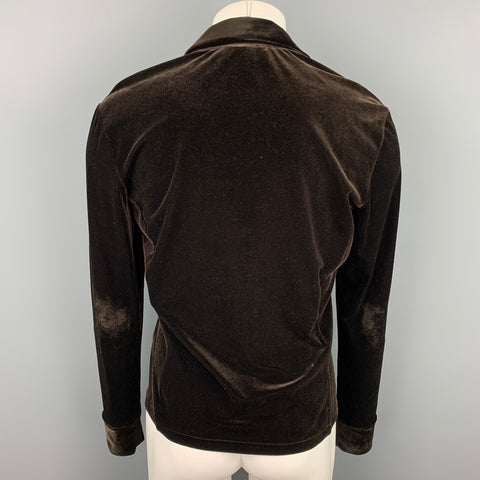 JOHN BARTLETT Size S Brown Velvet V-Neck Pullover