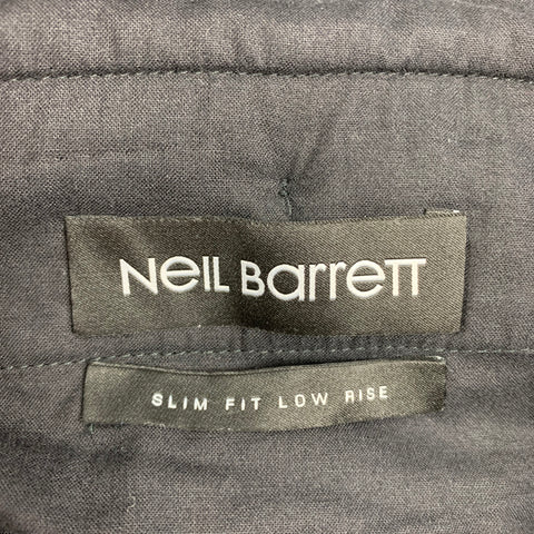 NEIL BARRETT Size 30 Black Zip Fly Dress Pants