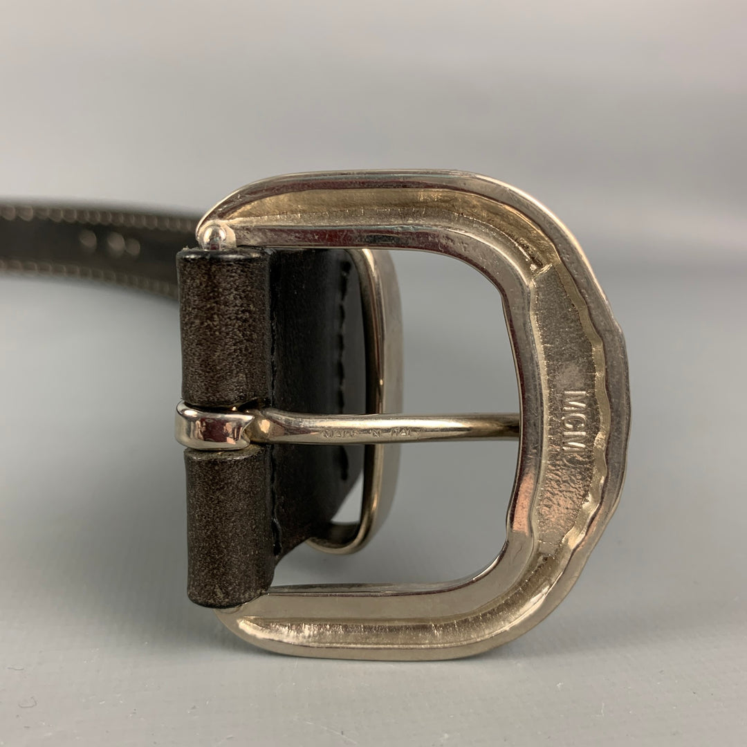 Vintage VERSUS by GIANNI VERSACE Size 38 Black Studded Leather Belt