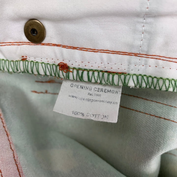 OPENING CEREMONY Size XS Multi-Color Cotton Print Jean Cut Casual Pants