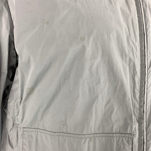 PRADA Size 44 Size 44 Grey Solid Polyester & Polyamide Windbreaker Jacket