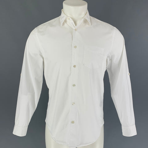 JOHN VARVATOS Size XS White Cotton Long Sleeve Shirt