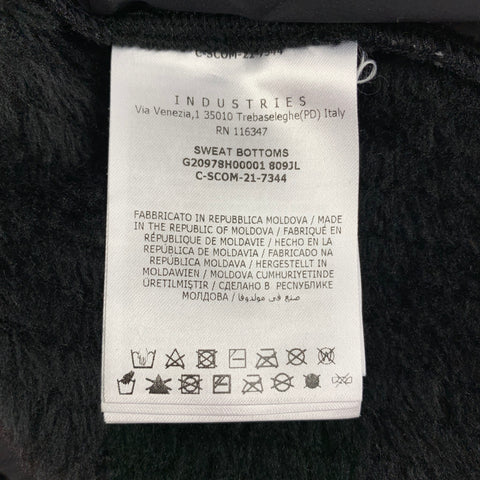 MONCLER Size L Black Fleece Polyester 2 Piece Set