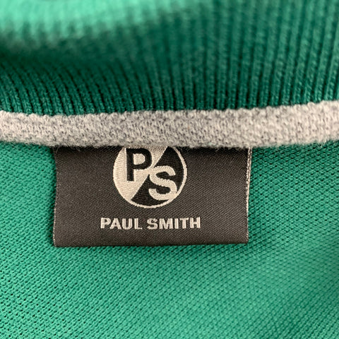 PS by PAUL SMITH Size M Green Embroidery Cotton Short Sleeve Polo