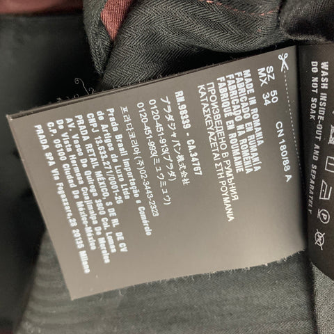 PRADA Size 34 Brown Cotton Button Fly Dress Pants